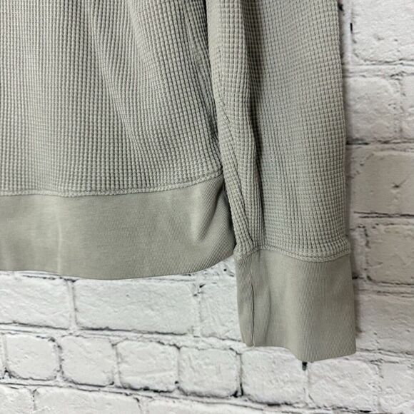 Theory Womens Easy Sweatshirt Easy Waffle Knit Top Size M Pima Cotton Ash Gray - Picture 9 of 14